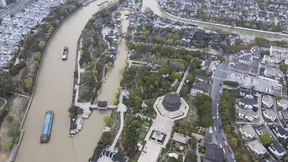 Aerial Suzhou Garden, Feng Bridge