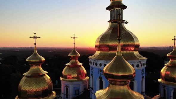 St. Michael's Golden-Domed Monastery in the Morning. Kyiv, Ukraine