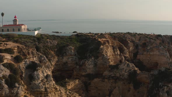 Aerial View of Ponta Da Piedade in Algarve in Portugal