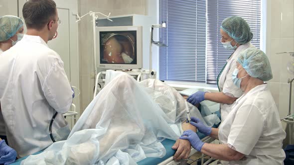 Operation Using Laparoscopic Equipment