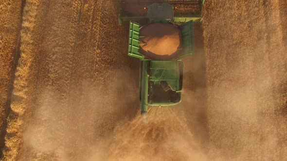 Top View of Moving Harvester