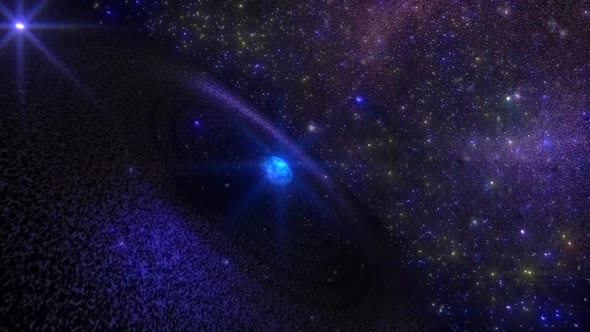 Blue Galaxy Space Spin Sparkling Loop Background