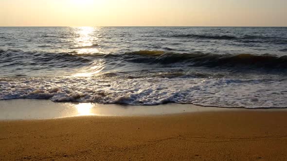 Najomtien Beach Pattaya Thailand Sunset at a Tropical Beach with Palm Trees Na Jomtien Beach with