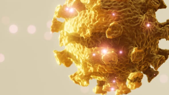 Microscopic View of a Infectious Virus SARSCoV2 Virus Cell alt