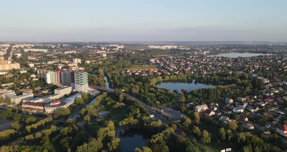 Ukraine City Rivne. Aerial Shot