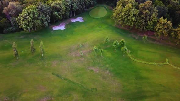 Amazing Scenery of Park Nature Aerial View