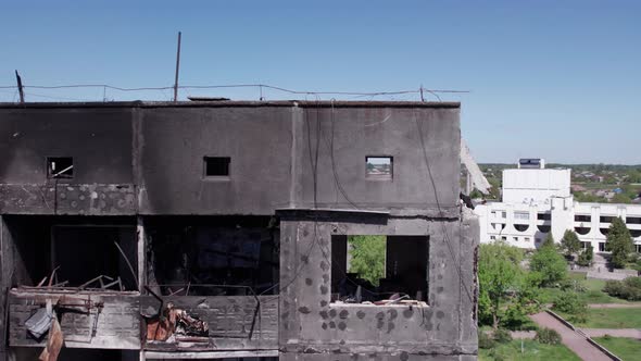 War in Ukraine  Destroyed Building in Borodyanka Bucha District