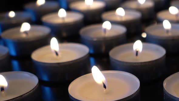 Candles on a Black Background