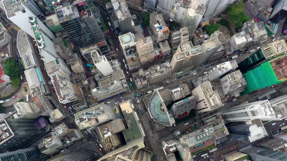 Top view of Hong Kong city