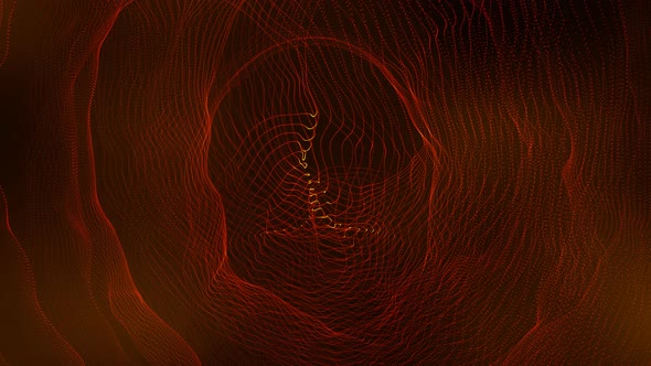 Brown Digital Particle Line Animated Background