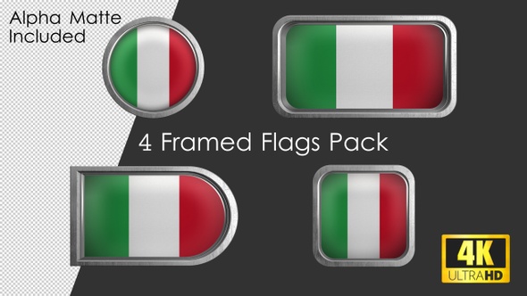 Framed Italy Flag Pack