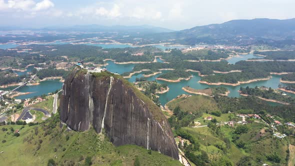 Large Granite Rock in Guatape, Colombia Medellin.