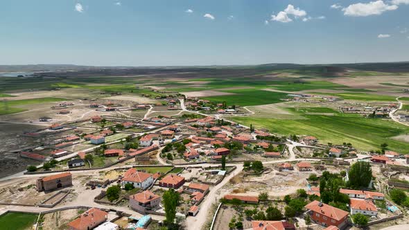 Farm Region Aerial View 4 K Alanya Turkey