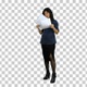 Young business woman holding documents, Alpha Channel - VideoHive Item for Sale