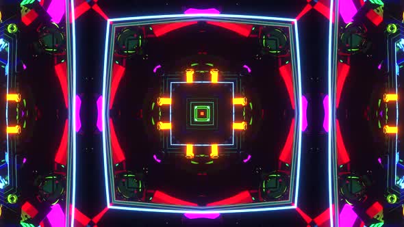 VJ Kaleidoscope Rainbow Motion Background