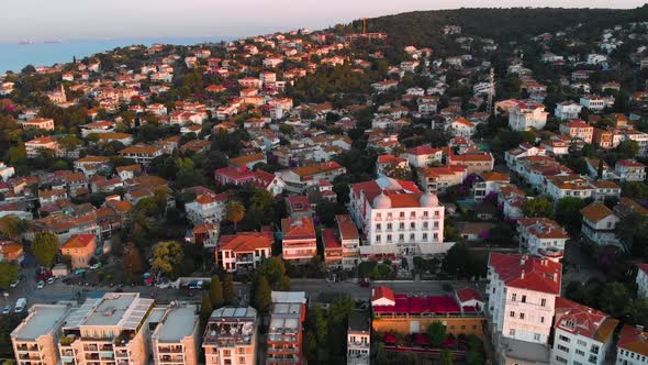 Aerial View of Princes Islands in Istanbul Turkey - Büyükada Adalar