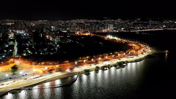 Porto Alegre, Brazil. Brazilian city skyline landmark. Buildings at downtown city.