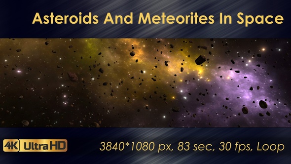 Asteroids And Meteorites In Space
