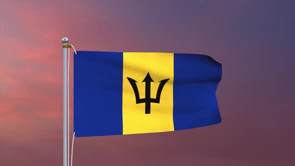 Barbados Flag 4k