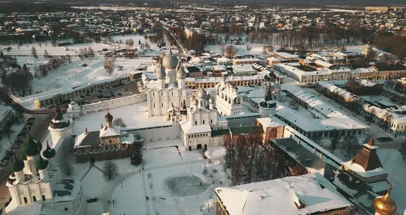 Aerial Panorama Of The Rostov Kremlin