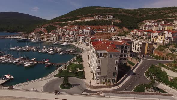 Wharf in Lustica Harbor Near Marina Village