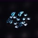 Natural Blue Topaz Gemstones on the Dark Background Turning Table - VideoHive Item for Sale