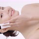 Slow Motion Beauty Portrait Of Young Attractive Asian Woman Cleaning Face With Cotton Pad Gently. - VideoHive Item for Sale