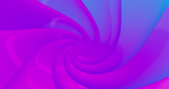 Rotation of the Blades of an Abstract Funnel of Neon Colors Purple and Blue Animation Abstract