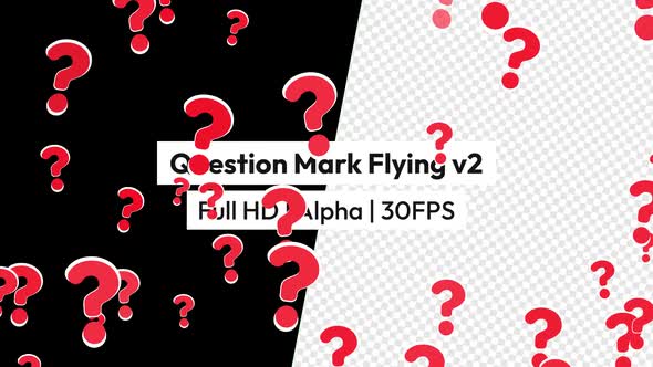 Question Mark Flying with Alpha v2