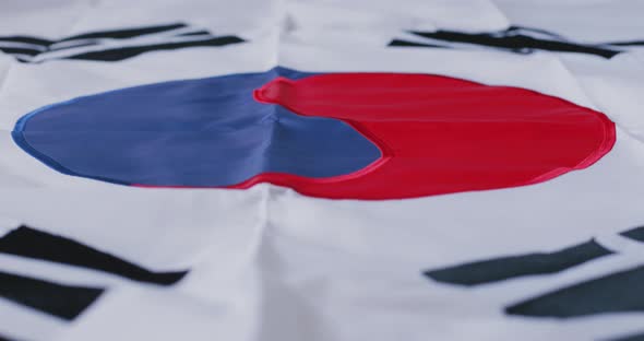 South Korean flag with Taeguk and trigrams