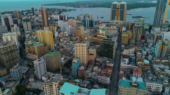 Aerial view of Dar es Salaam city