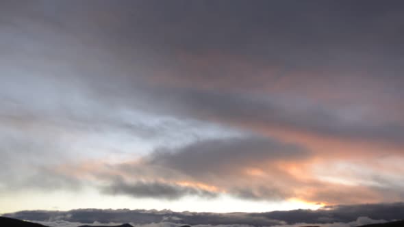 Time lapse of cloudscape at sunset