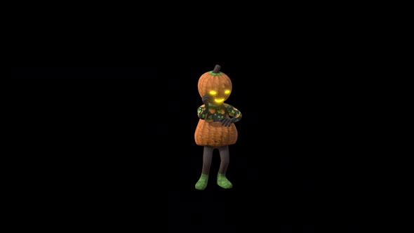 Pumpkin Girl Dance 8 – Halloween Concept