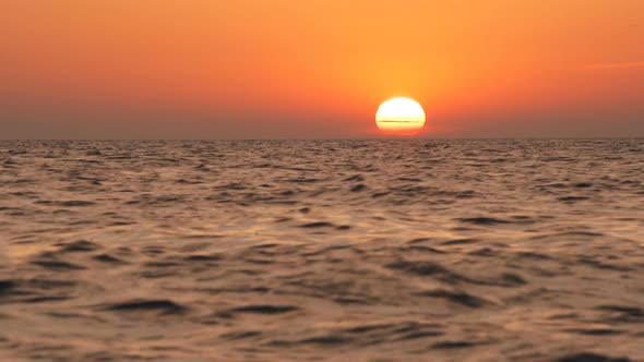 Beautiful Tropical Beach and Sea Landscape at Sunset Time