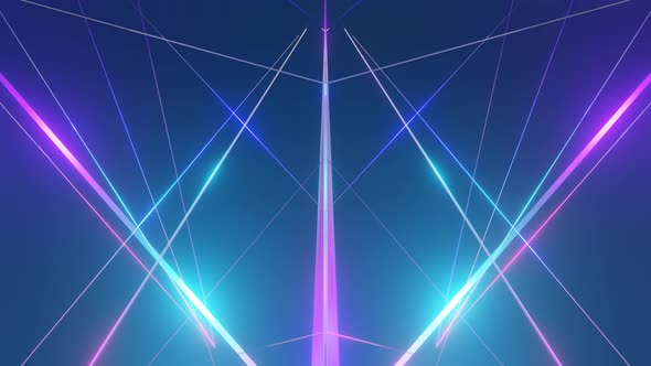 Neon Lines Abstract Geometric Background Seamless Loop