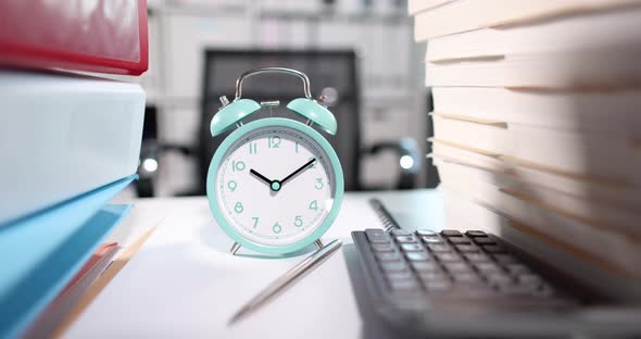 Alarm Clock and Large Number of Documents on Desktop in Office