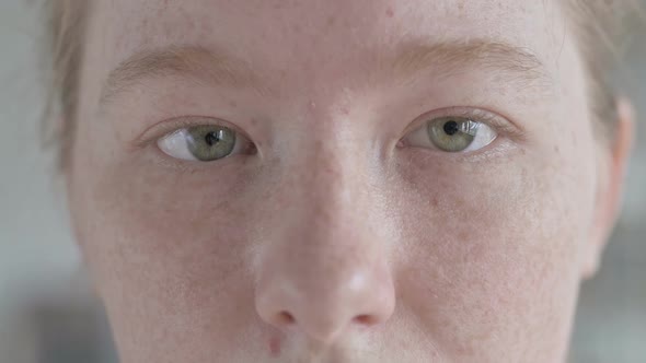 Close Up of Young Woman Eyes