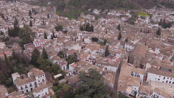 Aerial view of buildings in Granada alt