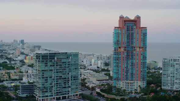 Aerial view of Miami Beach