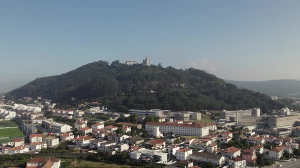 Aerial shot of beautiful Viana do Castelo city in the north of Portugal.