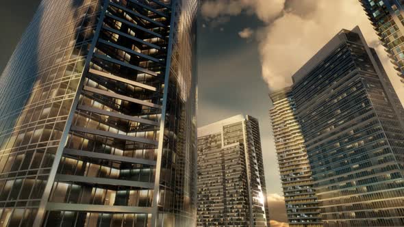 Skyscrapers or Modern Buildings in the City alt