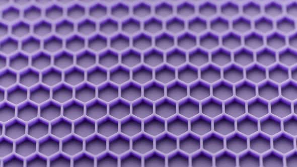 Abstract Purple Honeycomb Pattern Looped Spinning Fullframe Background