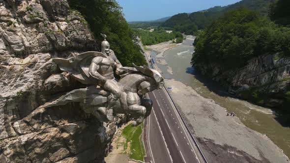 Monument Uastirdzhi in the Alagir Gorge