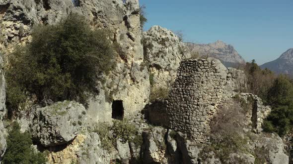 Top view of mountains in Turkey, Lycian way