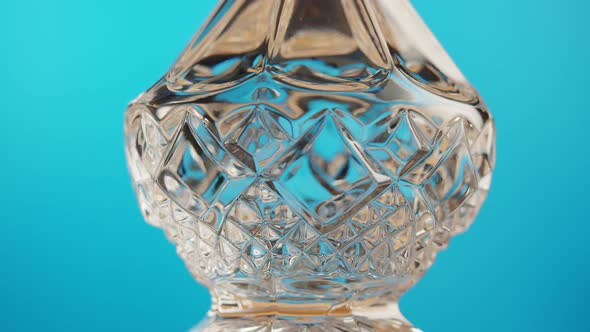 Empty Crystal Decanter Closeup