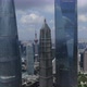 4K SHANGHAI, CHINA Aerial Pudong Towers FLY LEFT  (Around Towers) - VideoHive Item for Sale