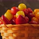 Farmer wicker basket with delicious tomatoes and peppers - VideoHive Item for Sale