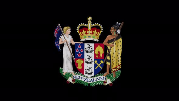 Coat Of Arms Of New Zealand With Alpha Channel  4K