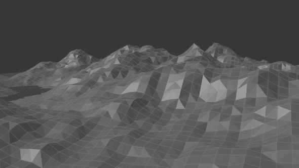 Digitally generated video of mountain 