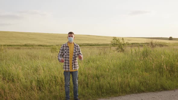 Man Takes Off Medical Protective Mask